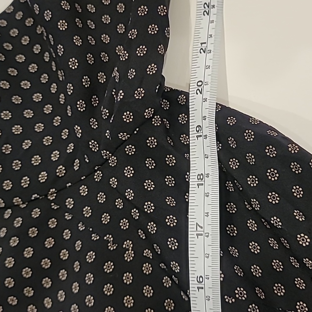 Patrick Collection 100% Silk Collarless Jacket Black White Medium - Picture 11 of 15